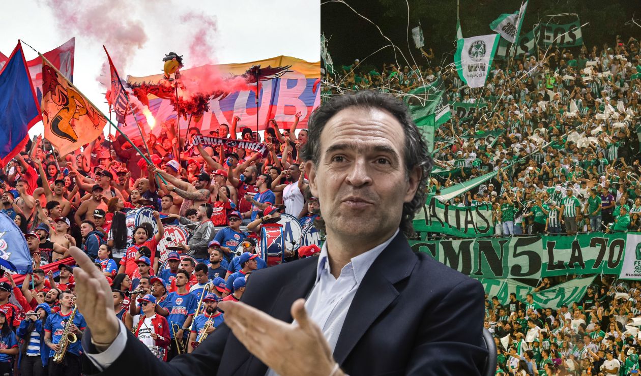 Federico Gutiérrez y las hinchadas de Medellín y Nacional