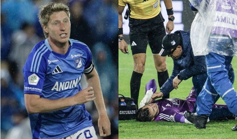 Parte médico oficial de Millonarios sobre Andrés Llinás y Guillermo de Amores