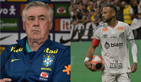 Neymar le envía guiño a Ancelotti para la Selección de Brasil