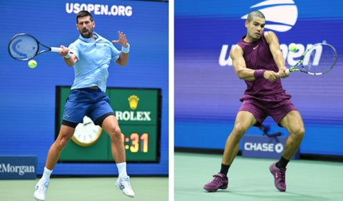 Novak Djokovic y Carlos Alcaraz, tenistas