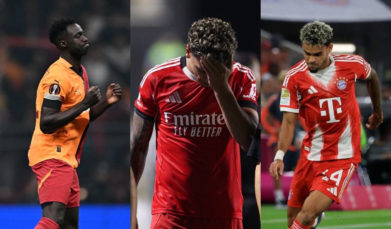 Davinson Sánchez, Richard Ríos y Luis Díaz