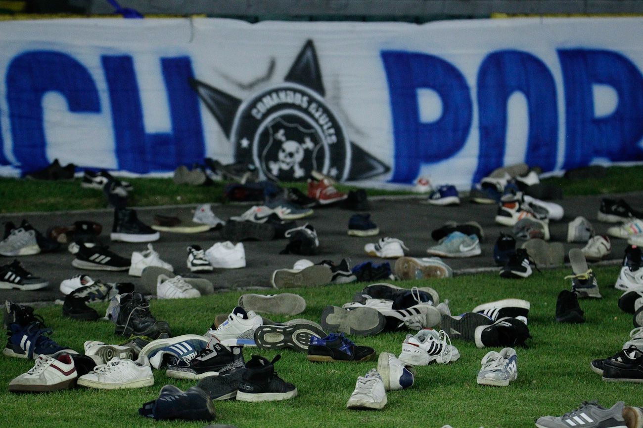 Protesta de hinchas de Millonarios contra Unión Magdalena