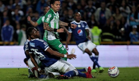 Dayro Moreno con Atlético Nacional vs Millonarios