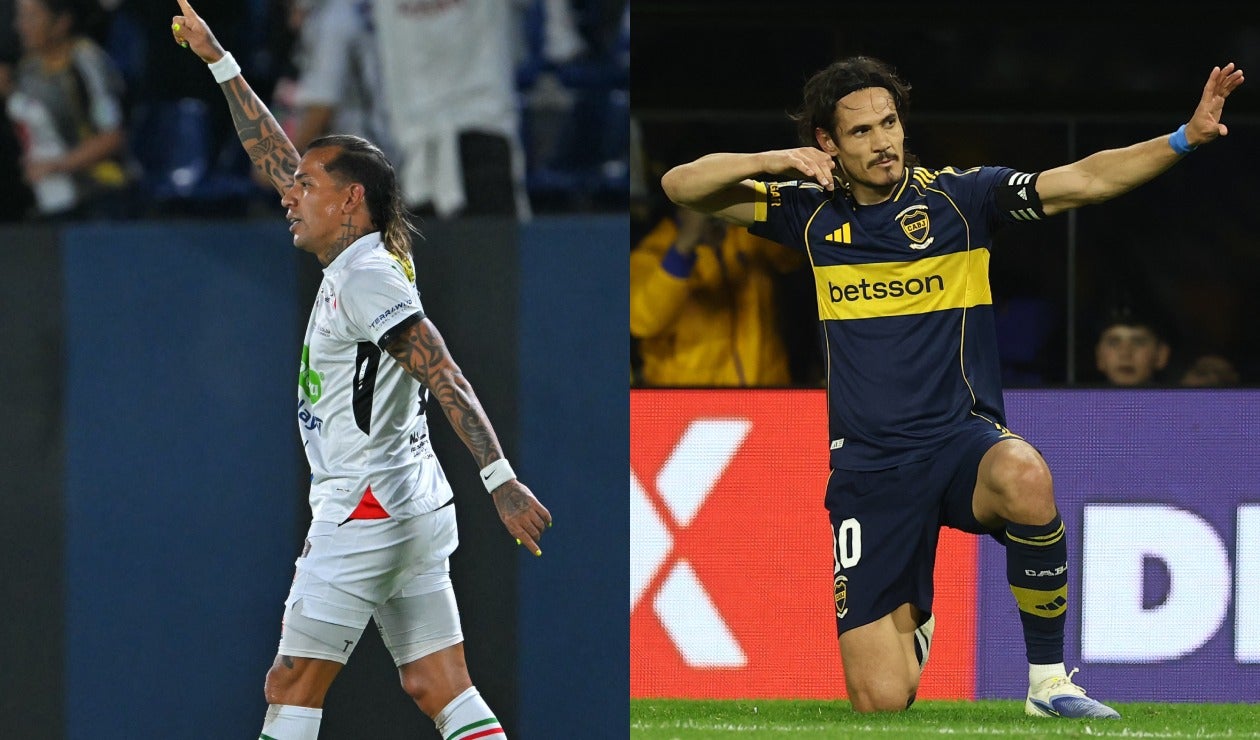 Dayro Moreno y Edinson Cavani