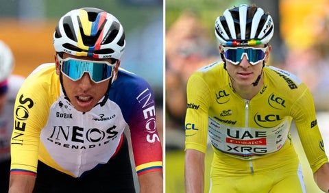 Egan Bernal y Tadej Pogacar, ciclistas