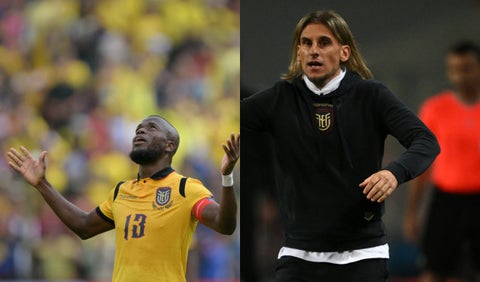 Enner Valencia y Sebastián Beccacece