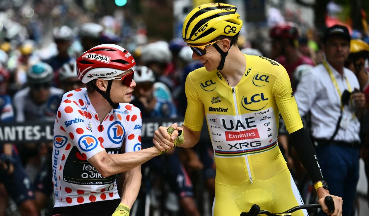 Jonas Vingegaard y Tadej Pogacar