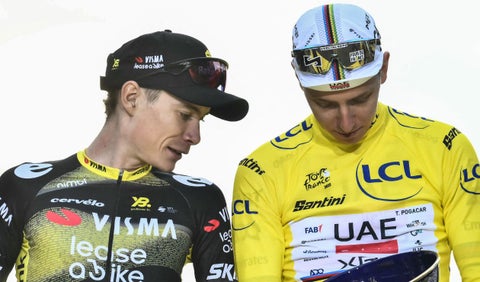 Jonas Vingegaard y Tadej Pogacar