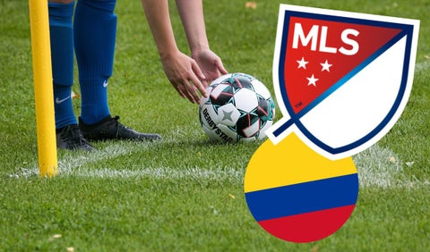 Futbolista y logo de la MLS