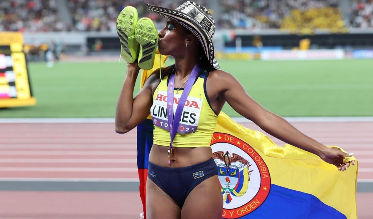 Natalia Linares, medalla de bronce en Mundial de Atletismo