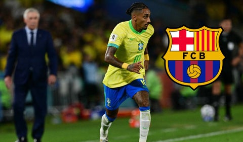 Barcelona arma guerra interna con Brasil y Ancelotti por Raphinha