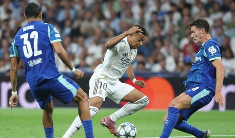 Mbappé salva al Real Madrid de un papelón en su estreno por Champions
