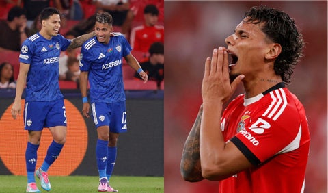 Richard Ríos sufre con Benfica en Champions por otro colombiano