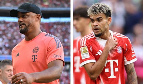 Vincent Kompany (director técnico) y Luis Díaz (futbolista)