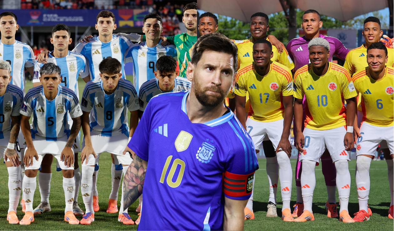 Messi no le quita el ojo al duelo Colombia vs Argentina en el Mundial Sub 20