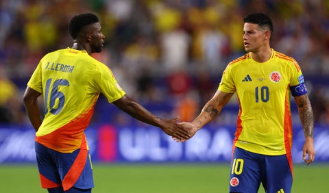 Jefferson Lerma y James Rodríguez