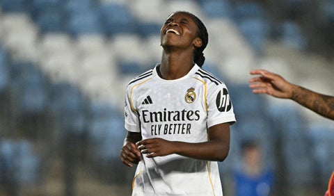 Linda Caicedo con el Real Madrid en Champions