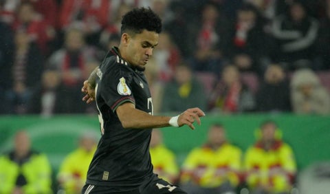 Luis Díaz en la Copa de Alemania con el Bayern Múnich