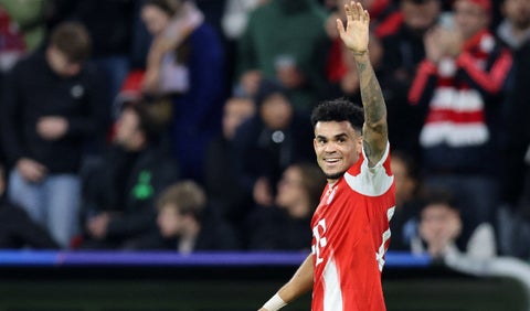 Luis Díaz marcó con Bayern Múnich en Champions League