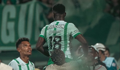 Marino Hinestroza celebra con Nacional