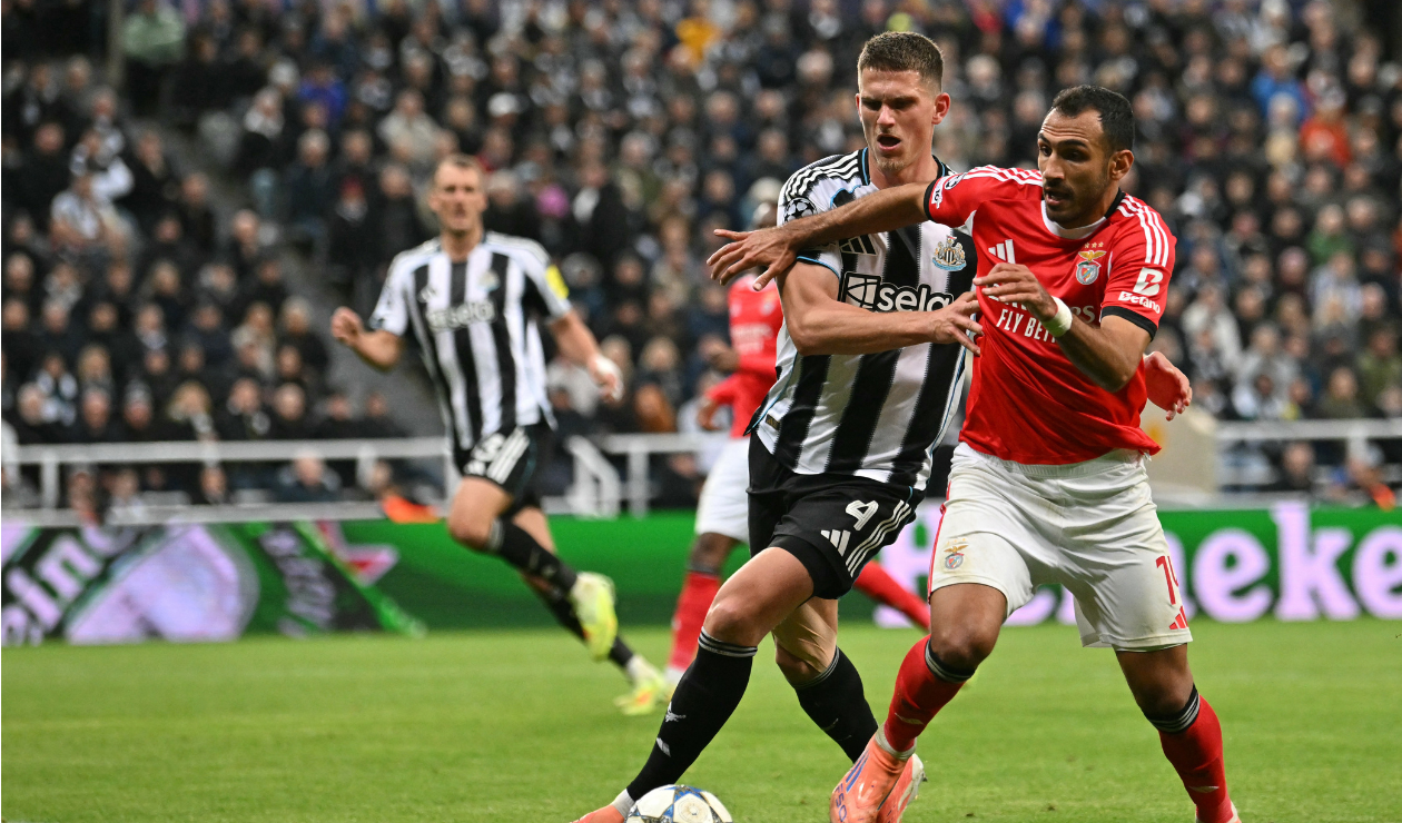 El Benfica de Richard Ríos cada vez más hundido, perdió 3-0 con Newcastle