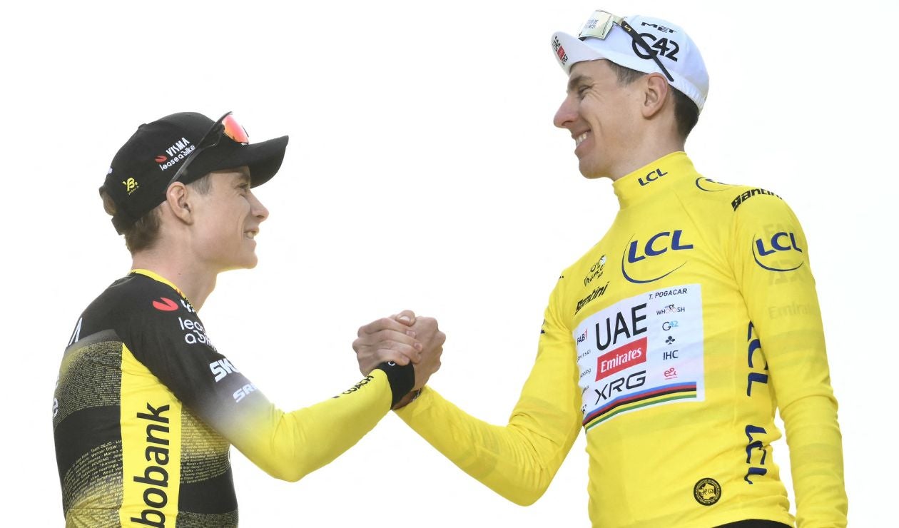 Jonas Vingegaard y Tadej Pogacar