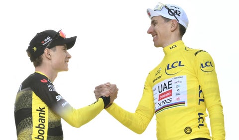 Jonas Vingegaard y Tadej Pogacar