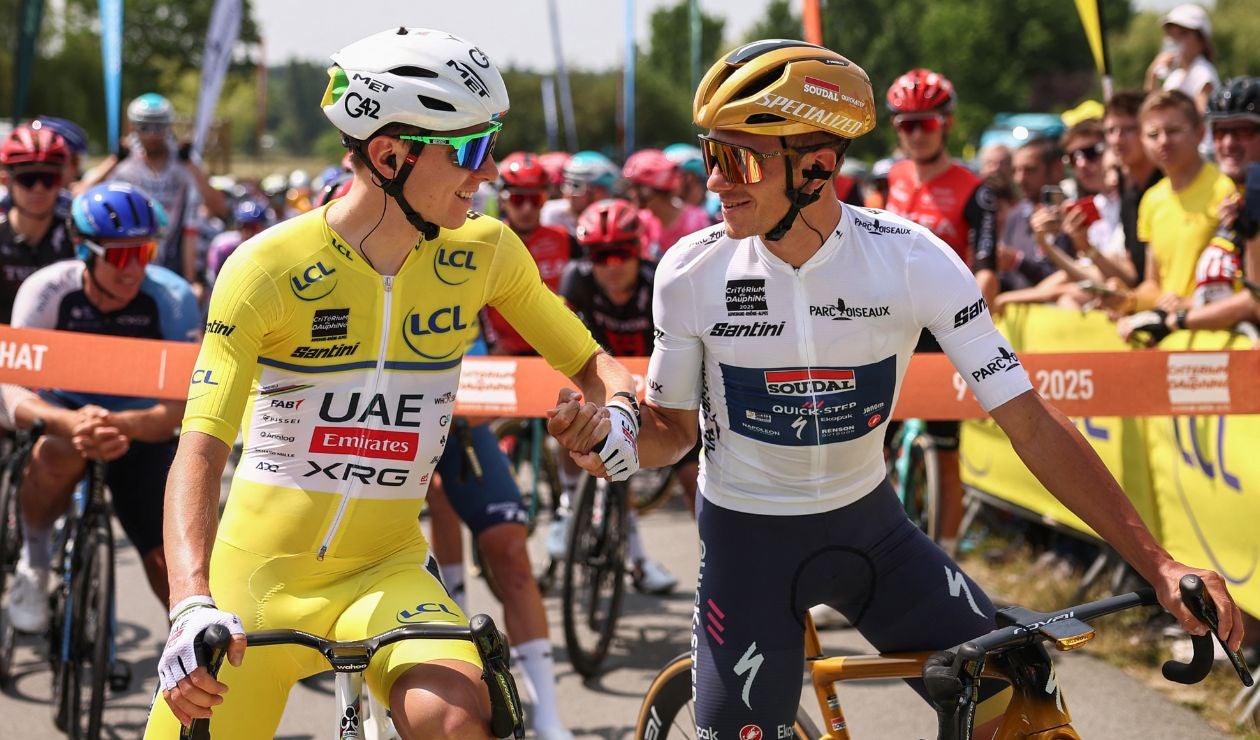 Remco Evenepoel y Tadej Pogacar en el Tour de Francia