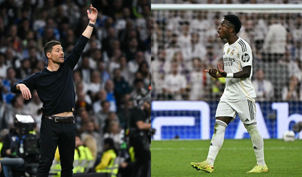 Xabi Alonso y Vinícius Júnior en el Clásico