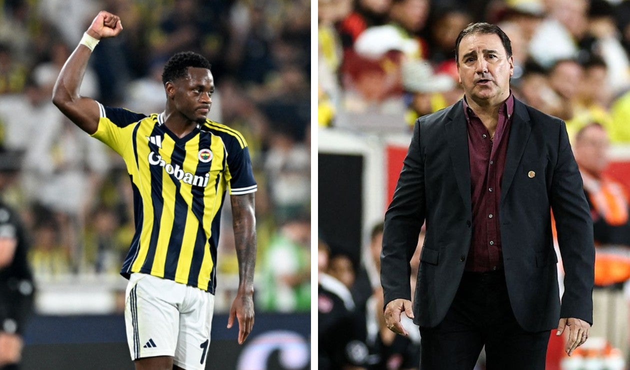 Jhon Jader Dúran (futbolista) y Néstor Lorenzo (DT)