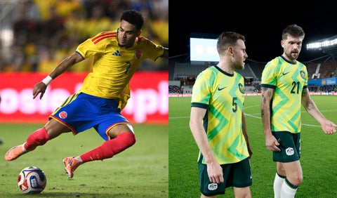Luis Díaz y selección de Australia en Fecha FIFA