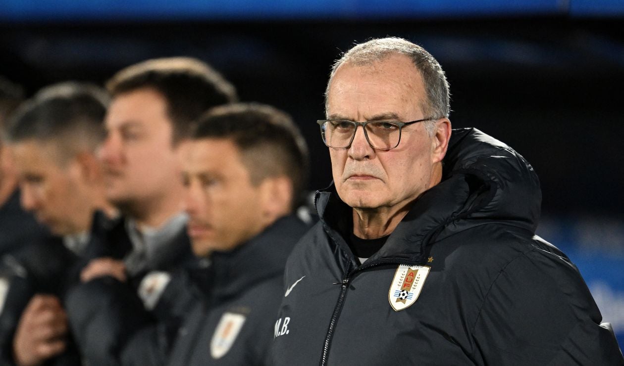 Marcelo Bielsa con la selección de Uruguay