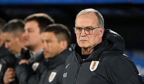 Marcelo Bielsa con la selección de Uruguay