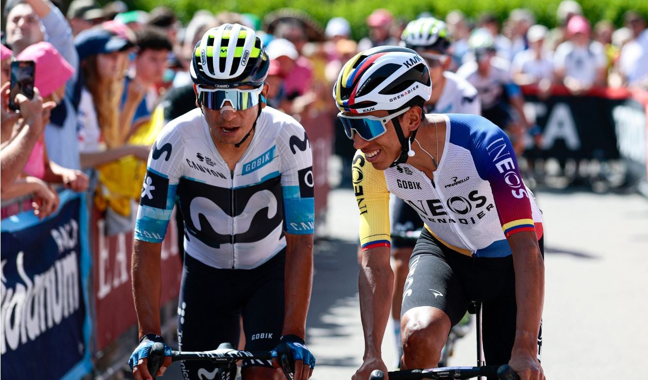 Nairo Quintana y Egan Bernal