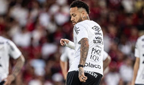 Neymar con el Santos de Brasil