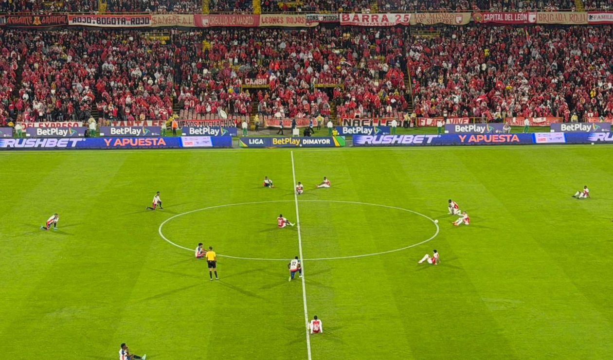 Protesta de jugadores de la Liga Betplay