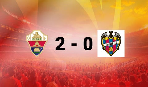 El Elche se impone con autoridad ante un Levante sin respuestas