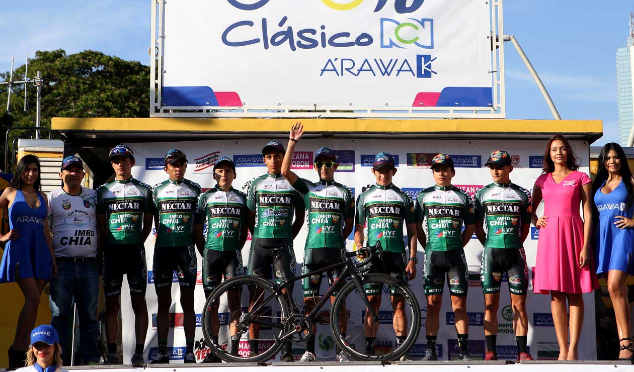 Presentación del equipo Aguardiente Néctar en el Clásico RCN 2018 