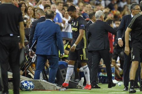 La reacción de Cristiano Ronaldo tras su primera expulsión en la Champions