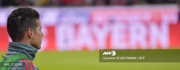 James Rodríguez en el Allianz Arena, estadio del Bayern Múnich