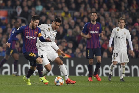 Partido entre Barcelona y Real Madrid en el Camp Nou por la Copa de Rey