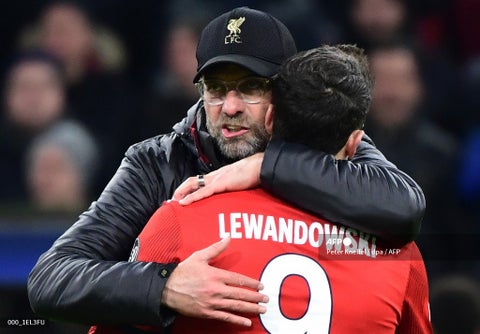 Jurgen Klopp y Robert Lewandowski