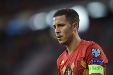 Eden Hazard con la camiseta de la selección de Bélgica