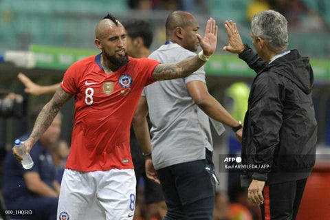 Arturo Vidal y Reinaldo Rueda