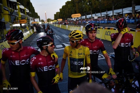 Tour de Francia - podio Egan Bernal campeón