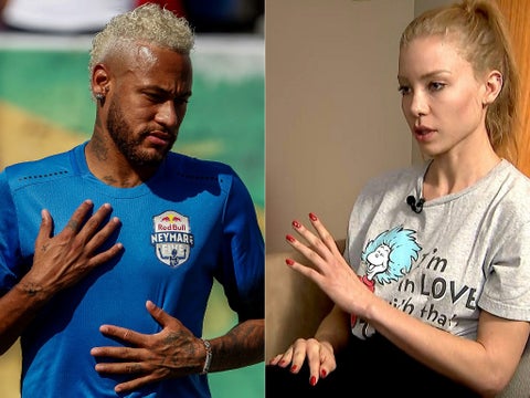 Neymar y la modelo que lo acusó de violación