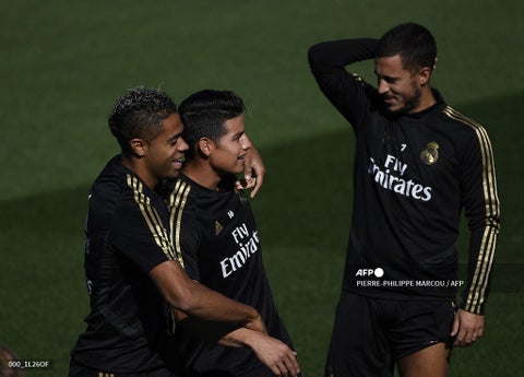 Eden Hazard y James en Real Madrid