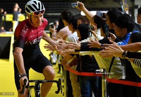 Chris Froome en el Critérium de Saitama