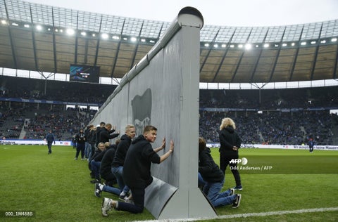 Muro de Berlín en el estadio de Hertha