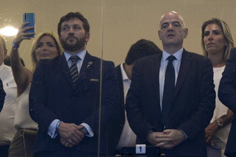 Alejandro Domínguez (Conmebol) y Gianni Infantino (FIFA)